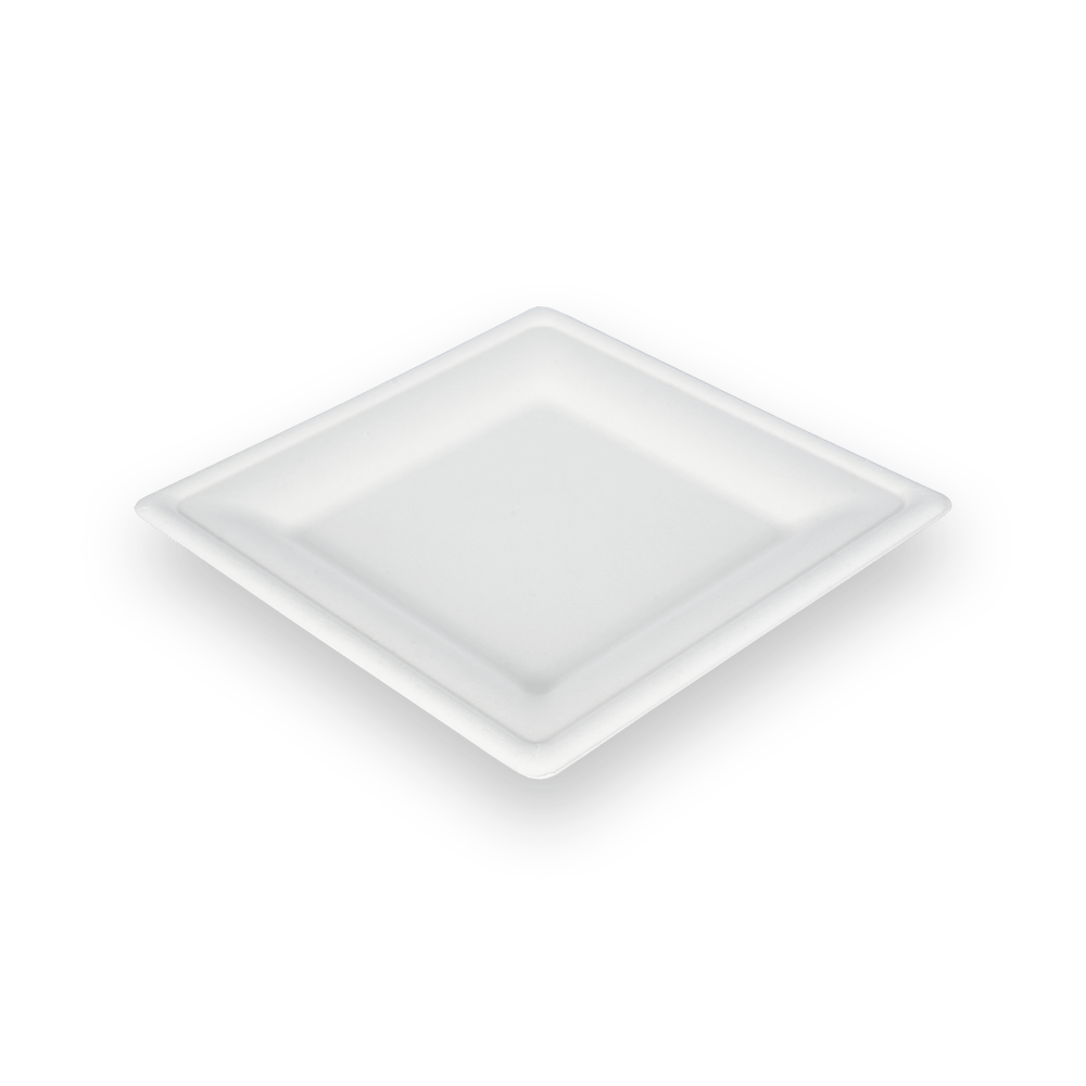 8 Inch Square Biodegradable Tray