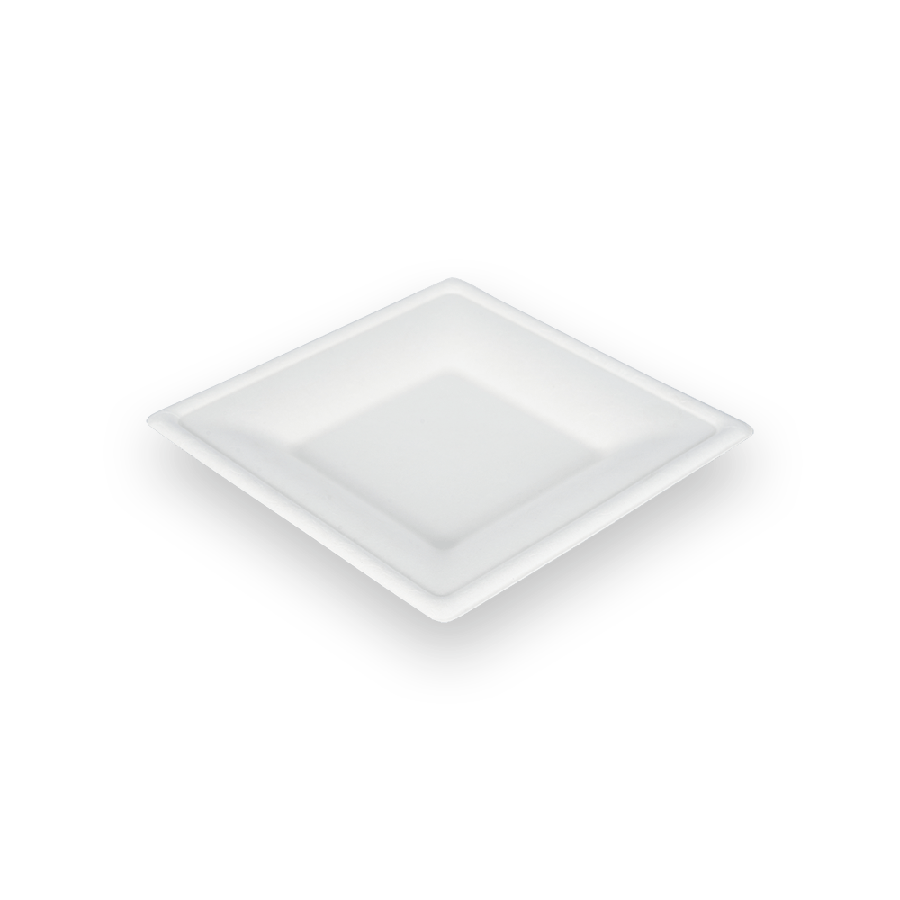 6 Inch Square Biodegradable Tray