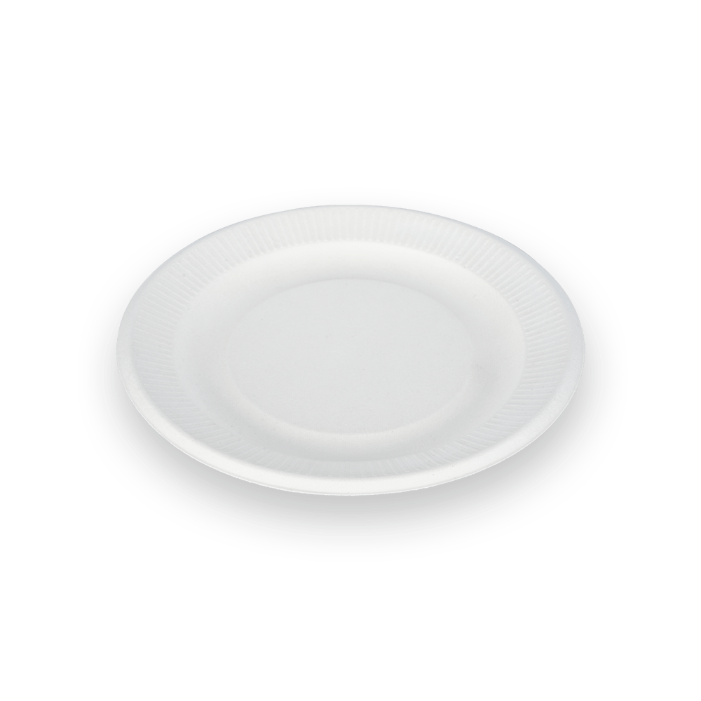 8 Inch Rippled Edge Biodegradable Plate