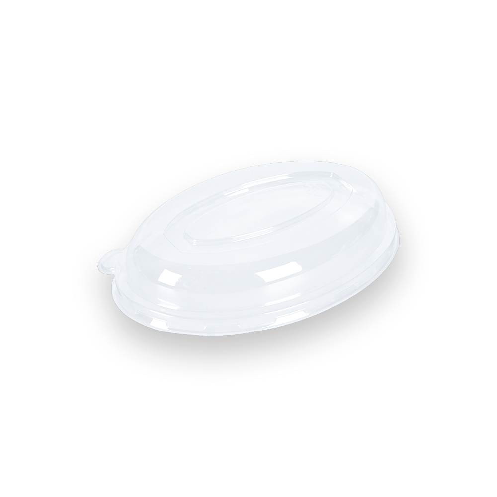 PET Lid for 18oz oval bowl