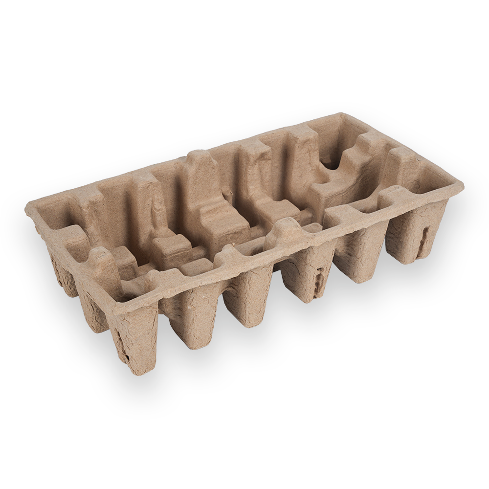 Environmentally friendly degradable dry-pressed pulp packaging