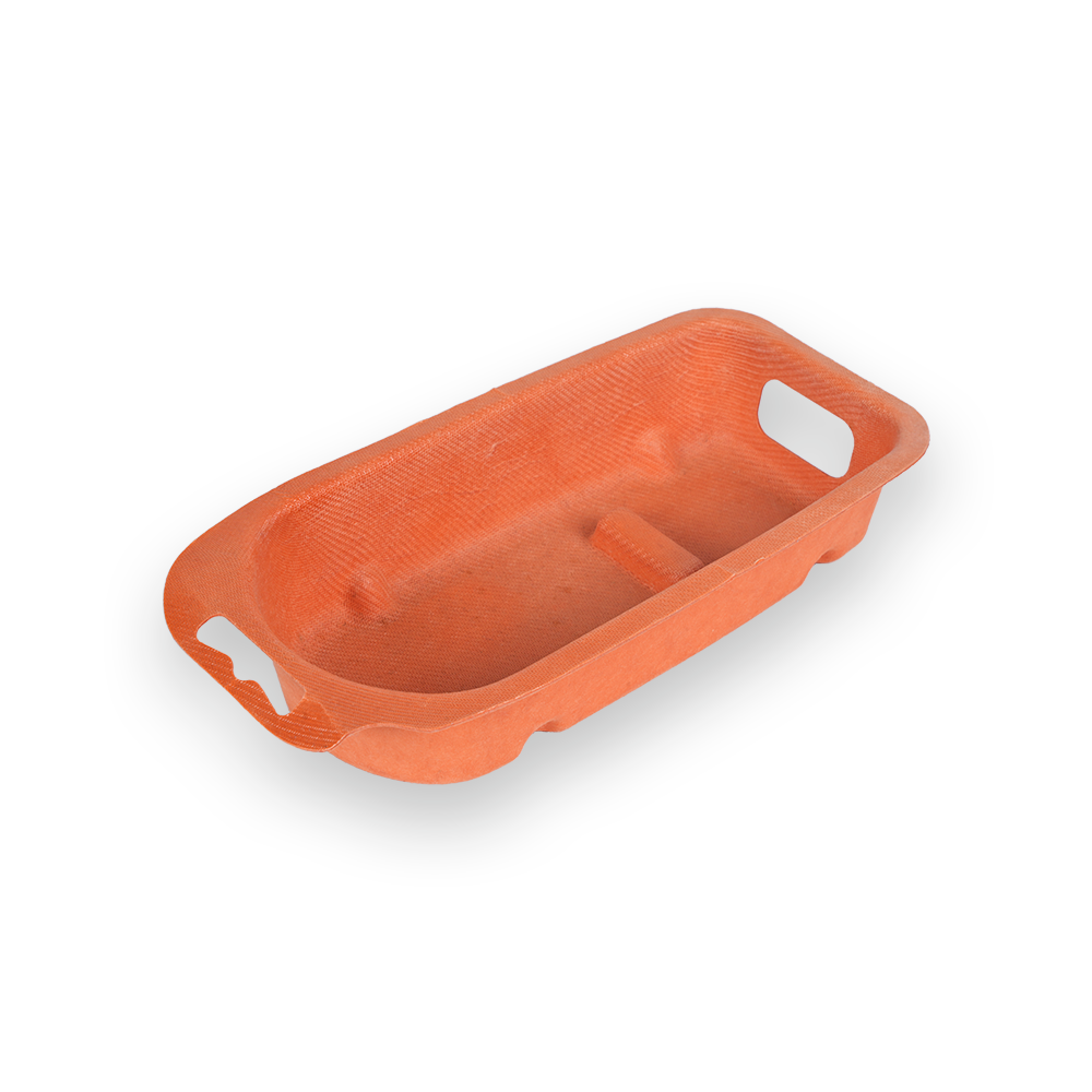 Degradable pulp molded hanging inner tray