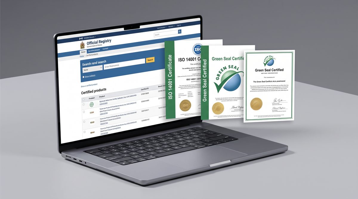 Certification registry verification on laptop