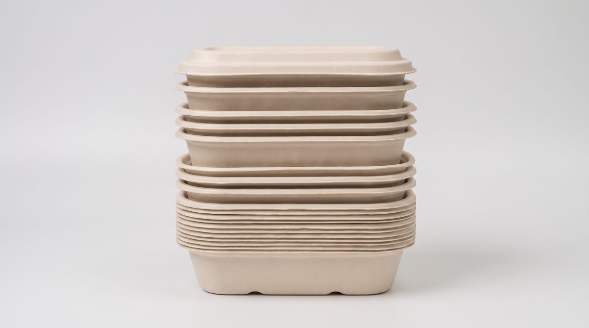 Compostable takeout containers ready for delivery