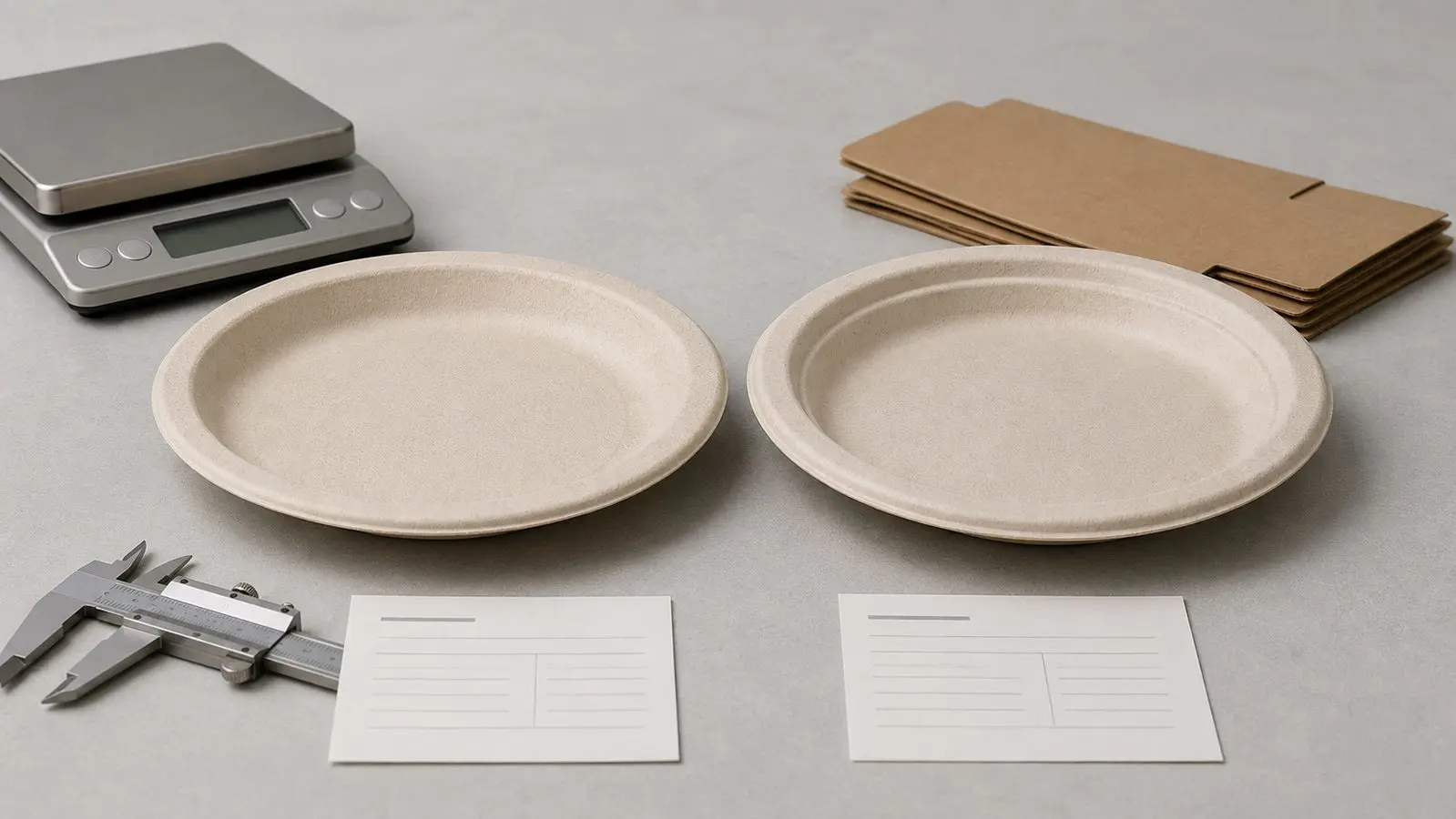 Bagasse packaging quotation variables including product, packing, compliance and Incoterms