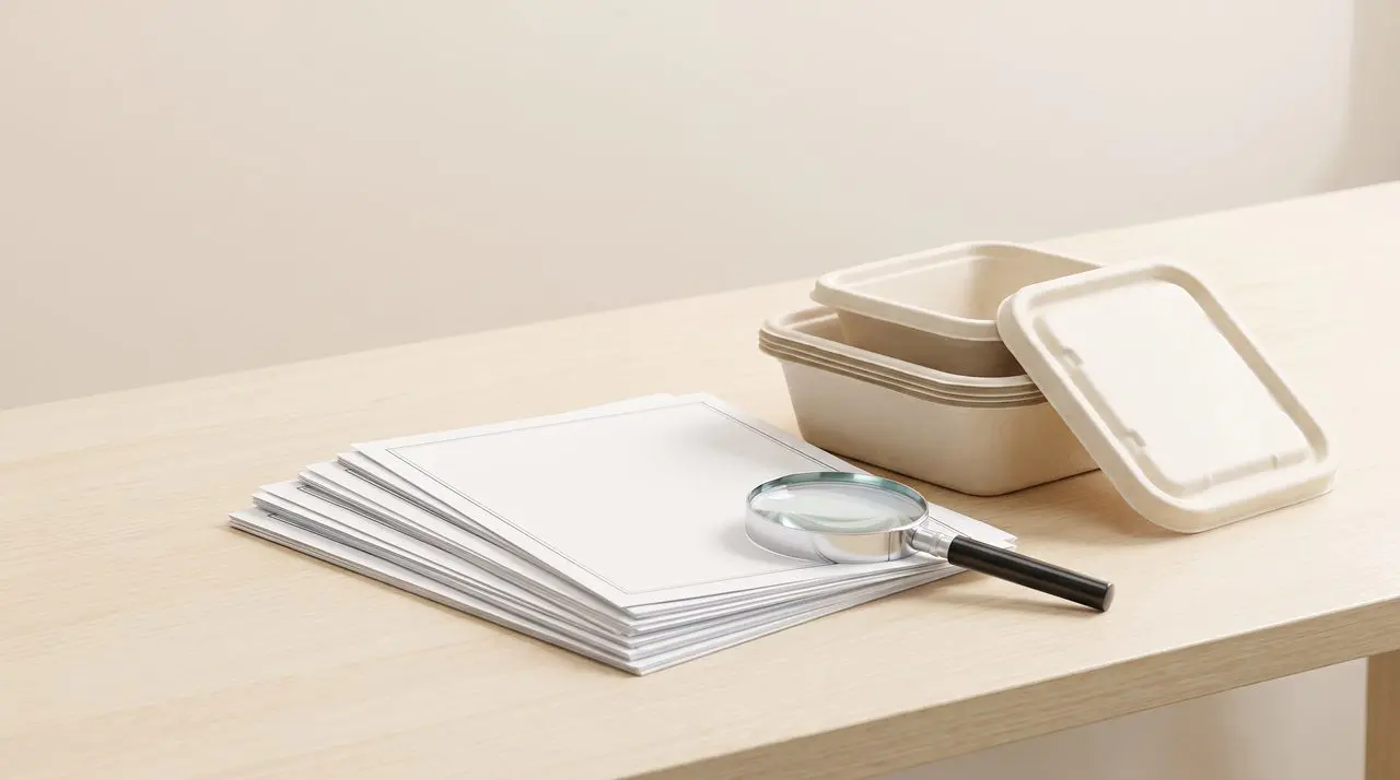 Verifying PFAS and compostability documents for bagasse food packaging
