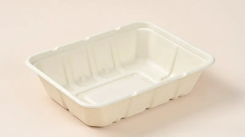 Molded fiber bagasse tray range showing sizes and carton planning
